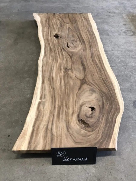 XXL Baumstammplatte aus Suarholz 260 x 113 x 93 x 8cm Originalbild