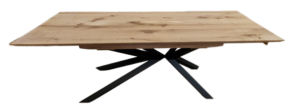 Eiche Küchentisch aus Spider Untergestell asymmetrisch 290x80cm