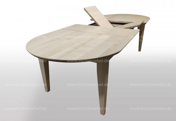 Holztisch Esche oval 160x80cm ausziehbar