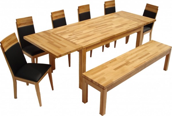 Lederstuhl Kernbuche massiv Hochlehner