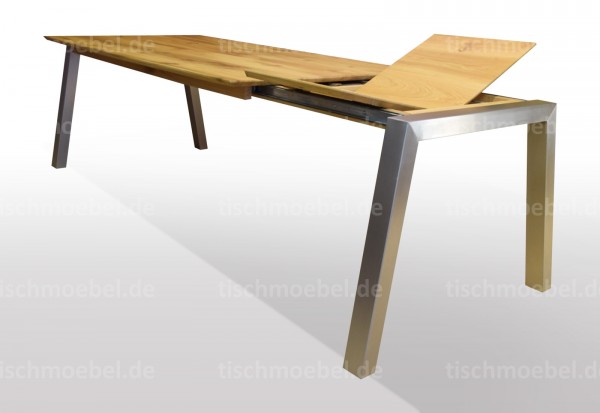 designer Esstisch Wildeiche massiv ausziehbar