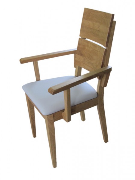 Armlehnen Stuhl Eiche massiv gepolstert