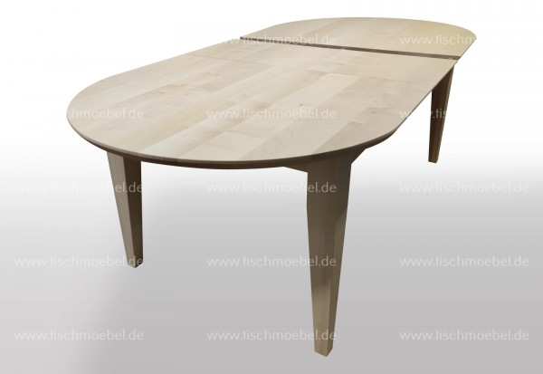 Esstisch Birke oval 160x100cm ausziehbar