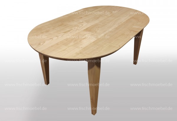 Tisch nach Maß oval Kirschbaum europäisch 140x90