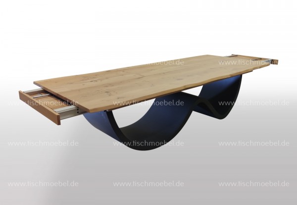 Ausziehtisch Wave Tischuntergestell Eiche massiv 220 x 90cm