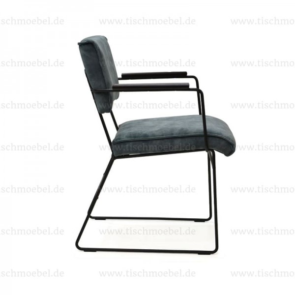 Stuhl Missouri mit Armlehne - industrail Look - Loft Style - Seitenansicht