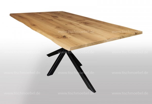 Designer Baumtisch Ahorn ausziehbar auf Kreuzgestell 170x80cm