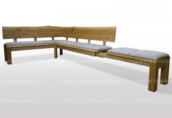 eckbank 160 x 260 ausziehbar wildeiche massiv
