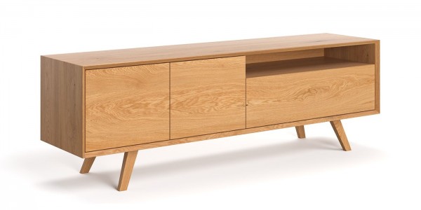 TV - Schrank Esche massiv 180x50x65 cm - Frontansicht