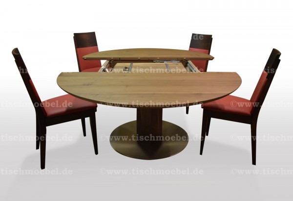 Kuechentisch rund ausziehbar mit Stuehlen