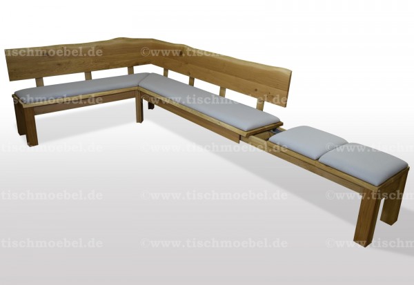 eckbank 160 x 260 ausziehbar eiche massiv