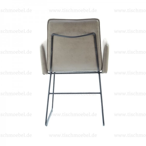 Stuhl Balaton mit geschlossener Armlehne - industrail Look - Freischwinger - Rückansicht