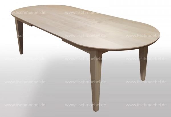 Esszimmertisch Erle oval 130x100cm ausziehbar
