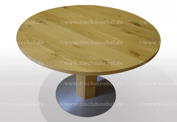 runder esstisch wildeiche massiv ausziehbar 130 cm