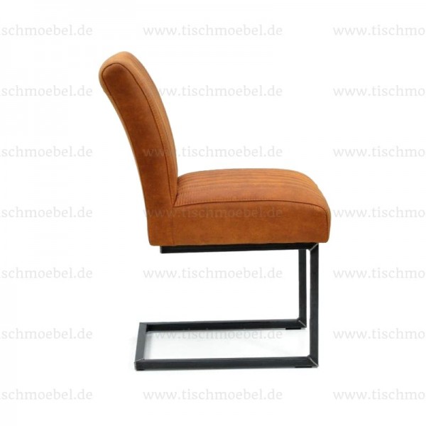 Stuhl Montana - Freischwinger - industrial Look - Loft Style - Seitenansicht