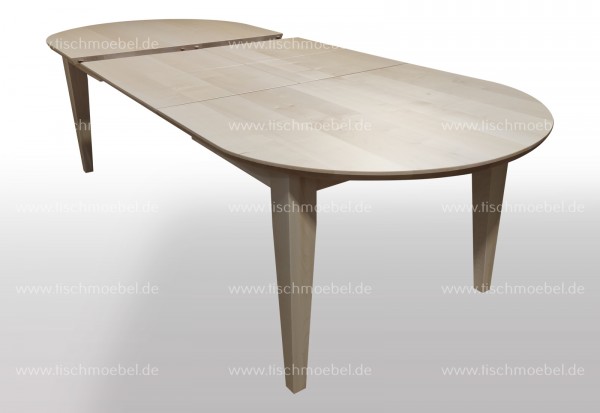 Tisch Birke oval 170x80cm ausziehbar
