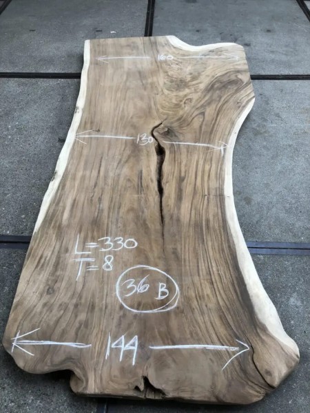 XXL Baumstamm Platte Tisch aus Suarholz 330 x 140 x 130 x 160 x 8 cm - indonesian Leagal Wood