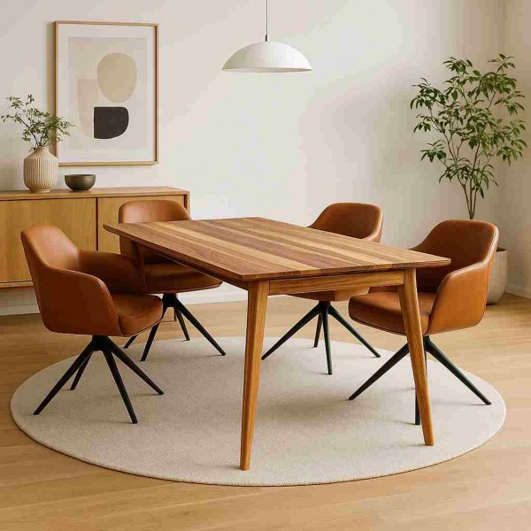 amberbaum-ausziehtisch-konus-holzbeine-aussen-cognac-lederstuehle-japandi-esszimmer