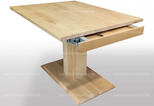 Breite 90cm - konfigurierbar - Massivholz Tisch ausziehbar Birke - Länge wählbar
