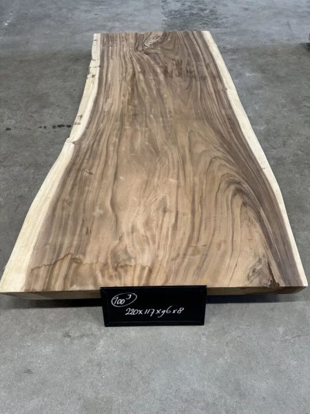 Baumstammplatte Suar 220 x 117 x 96 x 8cm massiv