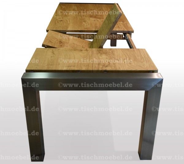 Ausziehtisch Wildeiche 120 x 80 cm