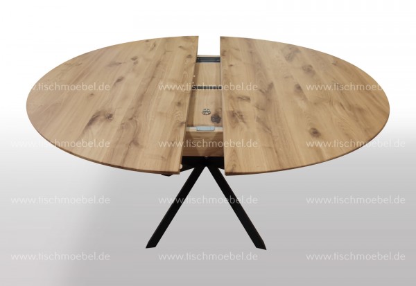 runder Esstisch ausziehbar auf Spider II Tischuntergestell 100cm