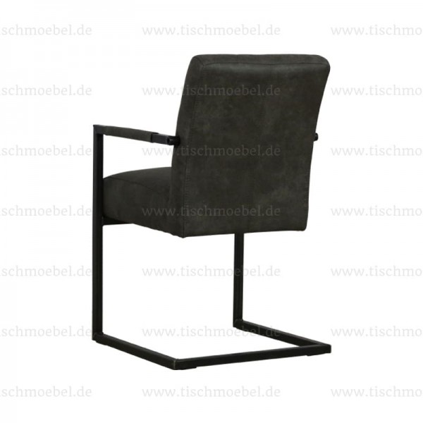 Stuhl Kentacky Armlehne - Freischwinger - industrail Look - Loft Style - Rückansicht