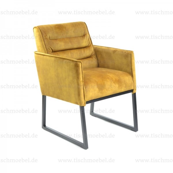 Stuhl Indiana Armlehne geschlossen - Freischwinger - industrail Look - Loft Style - Frontansicht