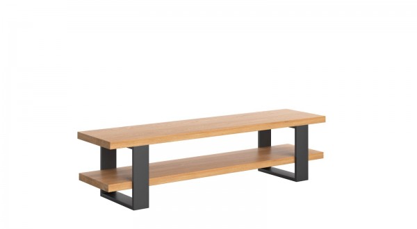 schlichtes Lowboard Esche massiv 180 x 40 x 40 cm - frontansicht