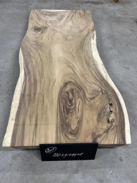 Baumstamm Platte Suarholz | 220 x 91 x 99 x 8 cm | Indonesian Legal Wood