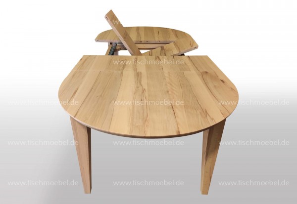 ovaler Esstisch massiv 200x100cm ausziehbar per Mittelauszug um 2x40cm