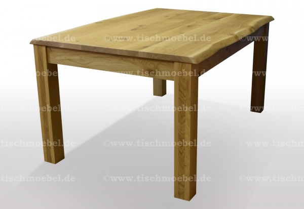 baumtisch esstisch wildeiche massiv ausziebar