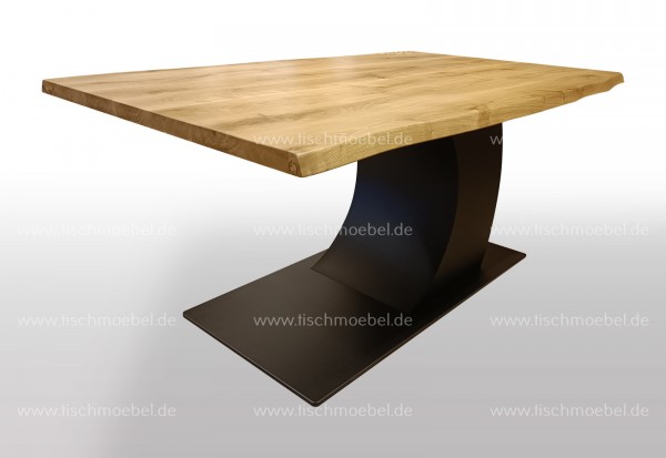 Wildeiche Holztisch mit Mondgestell 280x120cm