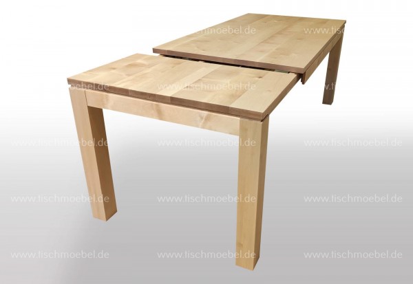 Breite 90cm - konfigurierbar - Massivholz Tisch ausziehbar Birke - Länge wählbar