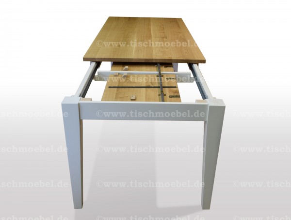 Esszimmertisch eiche landhausstil ausziehbar utergestell weiss min