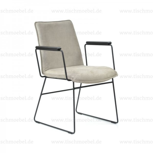 Stuhl Balaton mit Armlehne - industrail Look - Freischwinger 