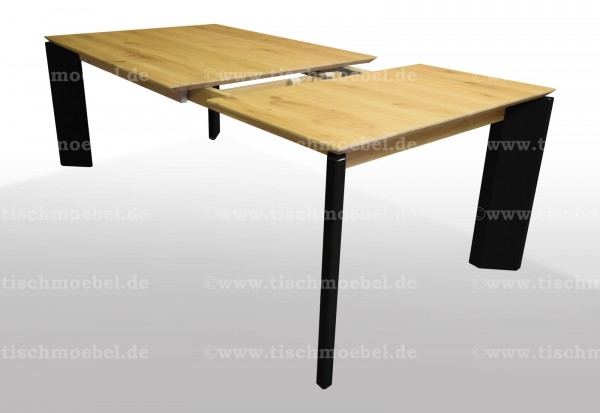 Esstisch Wildeiche filigranes design 140x110cm ausziehbar um 60cm