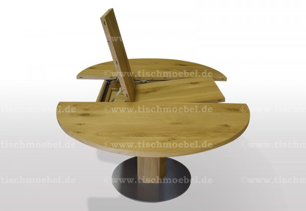 esstisch wildeiche rund massiv ausziehbar 110 cm
