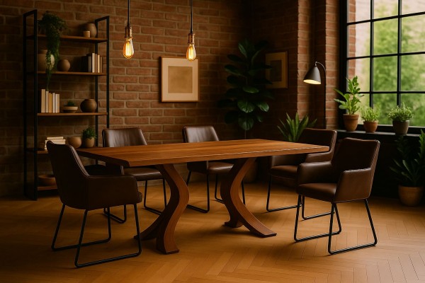 esstisch-nussbaum-baumkante-detail-untergestell-design