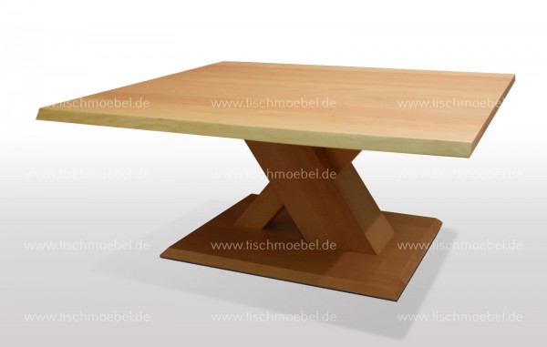 Couchtisch mit Naturkante aus massiver Buche 80x50cm