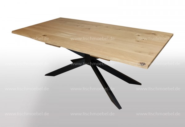 Baumtisch auf Spider Untergestell 120x90cm