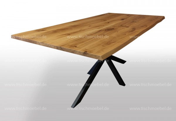 Designer Tisch nach Maß ausziehbar auf Spider Tischgestell nicht ausgezogen 250x90cm