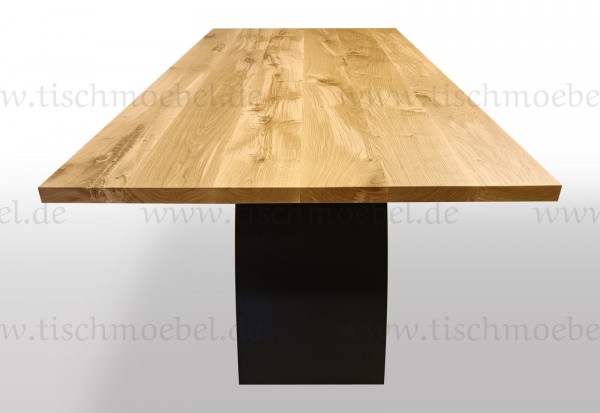 Esstisch Wiildeiche 290x110cm auf Wellen Tischgestell