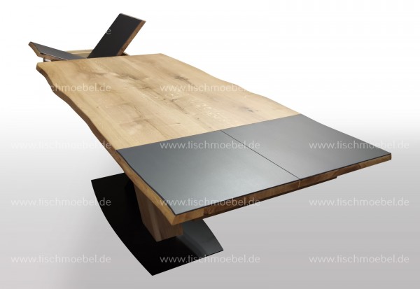 Baumkanten Tisch Wildeiche ausziehbar 160x110cm