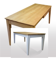 Landhaustil-konisch-Beine-abgeschragte-Platte-untergestell-weiss