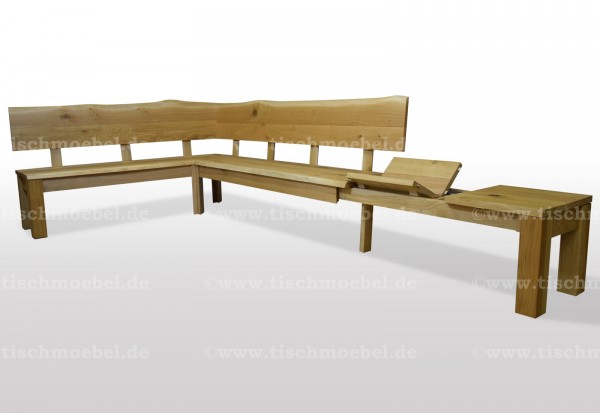 eckbank 100 x 160 wildeiche ausziehbar