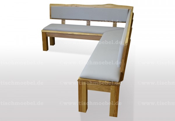 eckbank mit baumkante 120 x 220 ausziehbar wildeiche nach mass