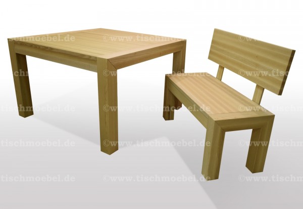 esstisch mit Sitzbank Esche massiv ausziehbar