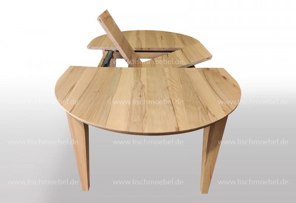 ovaler Tisch massiv 200x100cm ausziehbar per Mittelauszug um 2x40cm