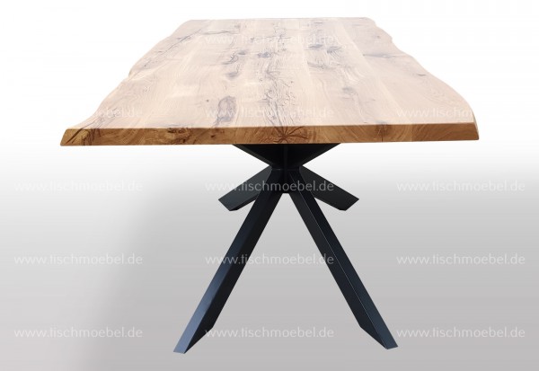 Baumtisch auf Spider Tischgestell 200x90cm